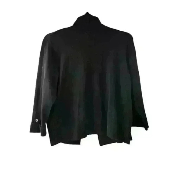 NWT Avenue Black Shawl Neck Open Front Drape Cardigan Plus Size 14/16 - Picture 2 of 5